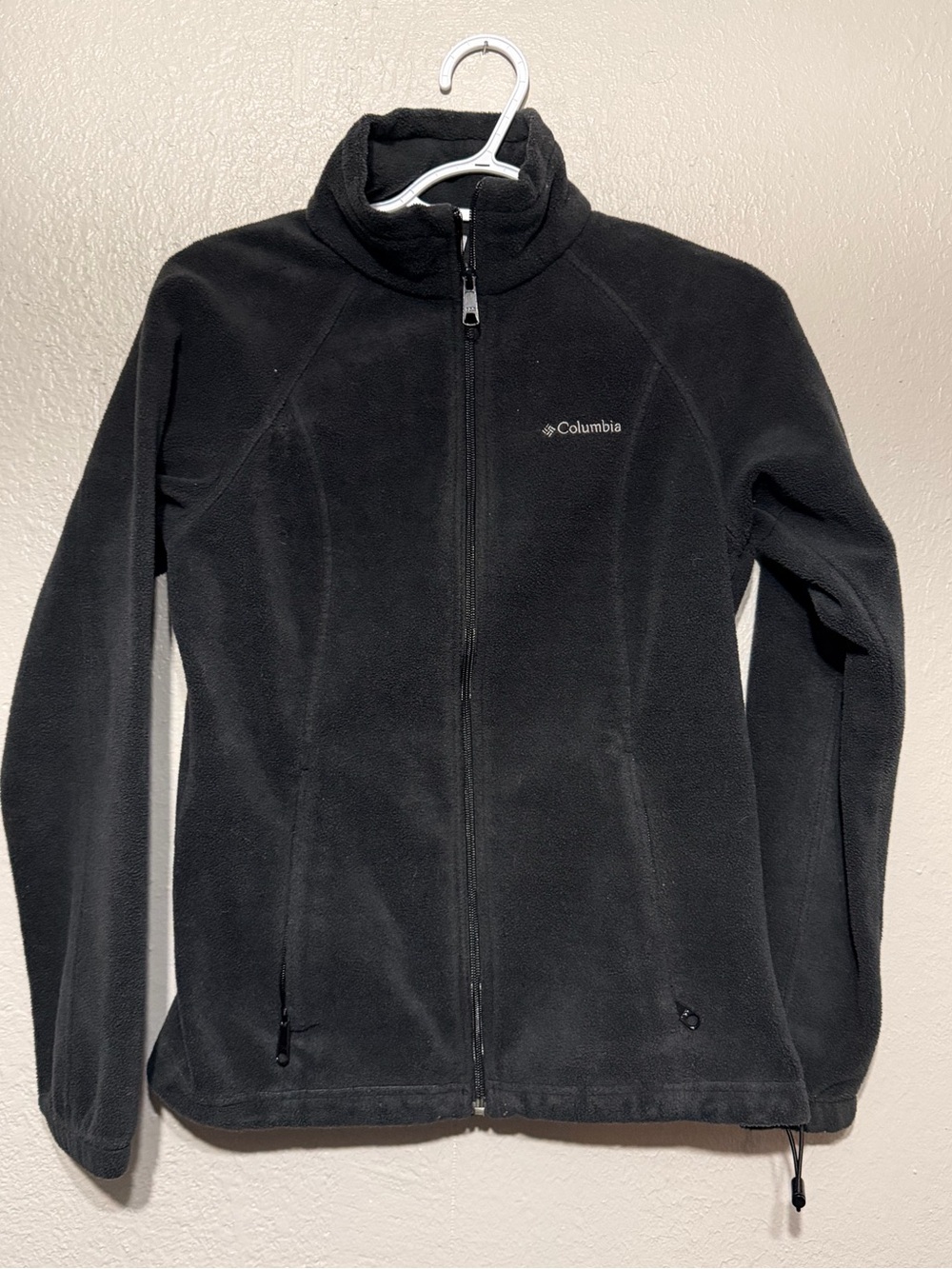 Columbia Black Women's Benton Springs Full Zip Fleece Jacket Size Small Coat
